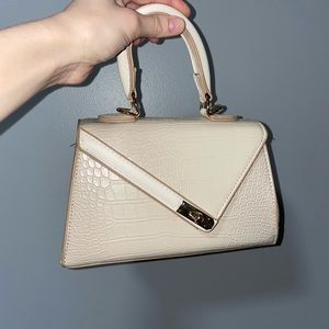 Mini bag reptile texture faux leather